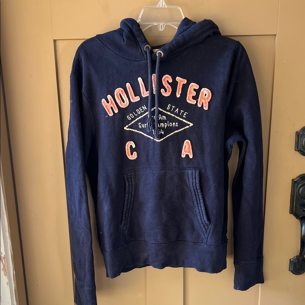 Hollister Vintage Y2K Women’s S Navy Graphic Hoodie Sweatshirt